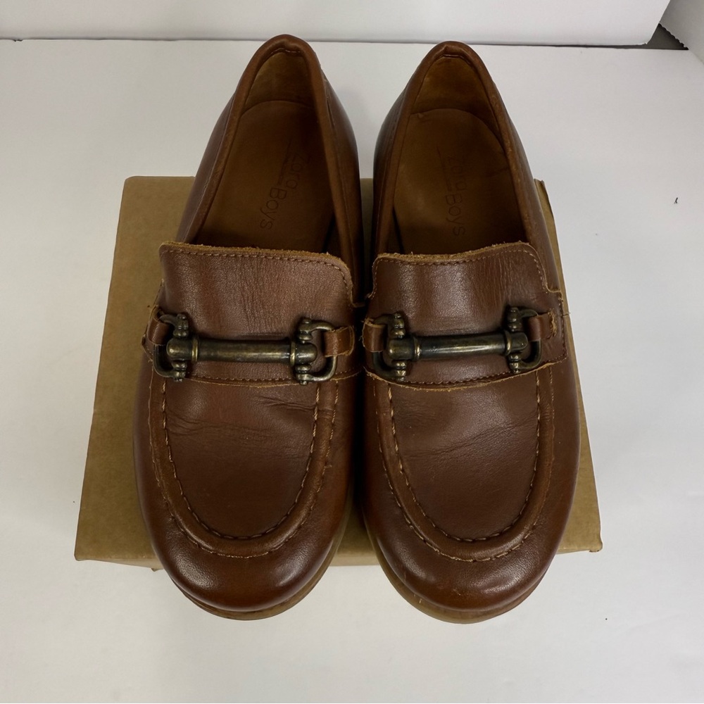 Zara Kids Brown Dress Loafers - size UK 27